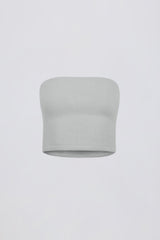 Brushed Jersey Bandeau Top in Fog Grey