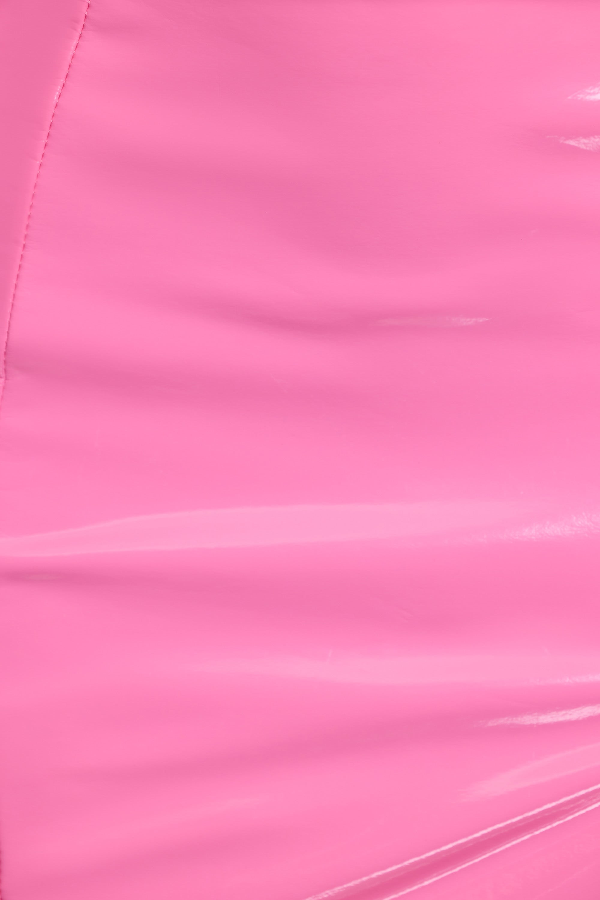 Vinyl Thigh Split Micro Mini Skirt in Pink