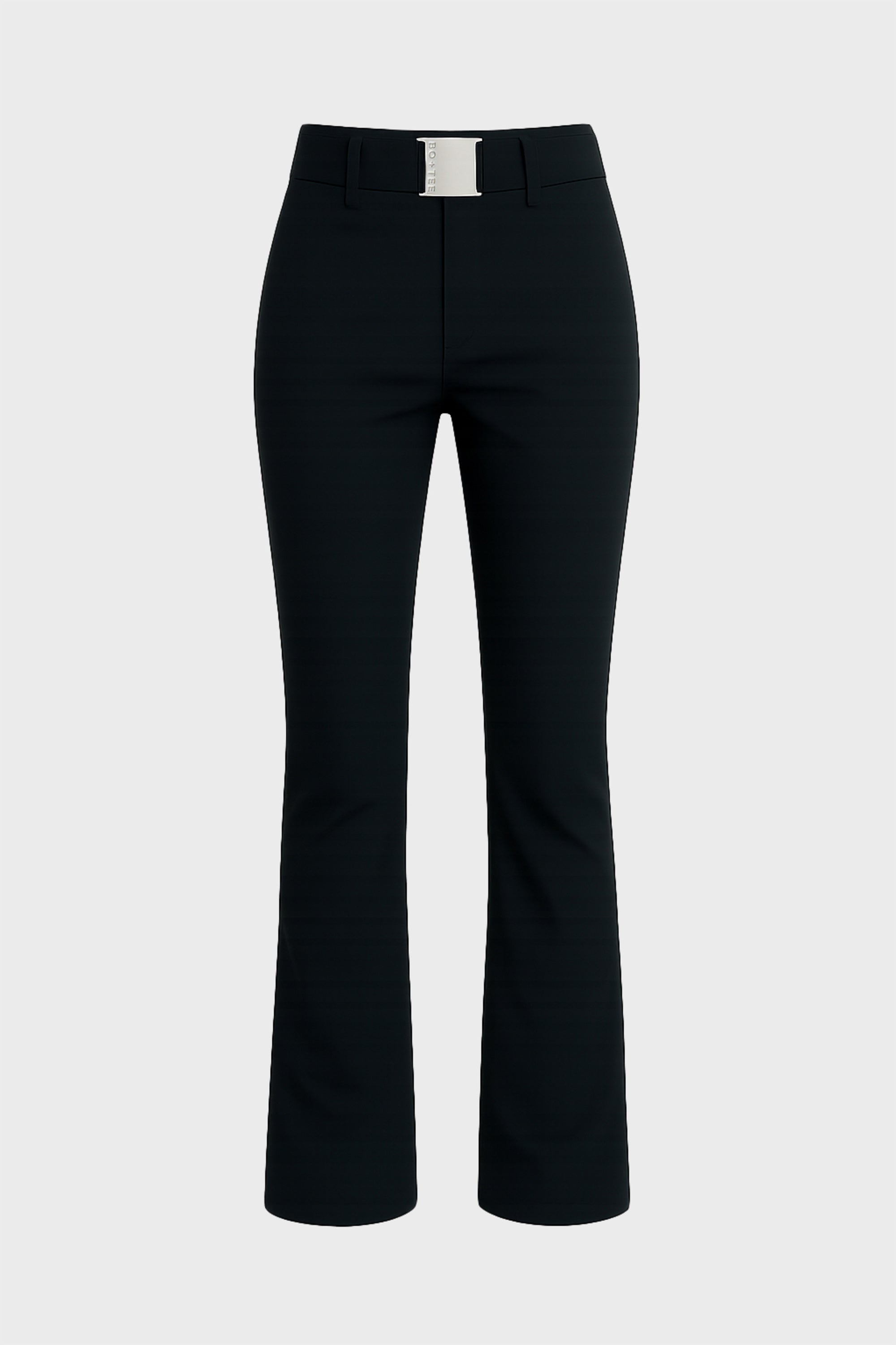 Waterproof Belted Ski Salopettes in Black